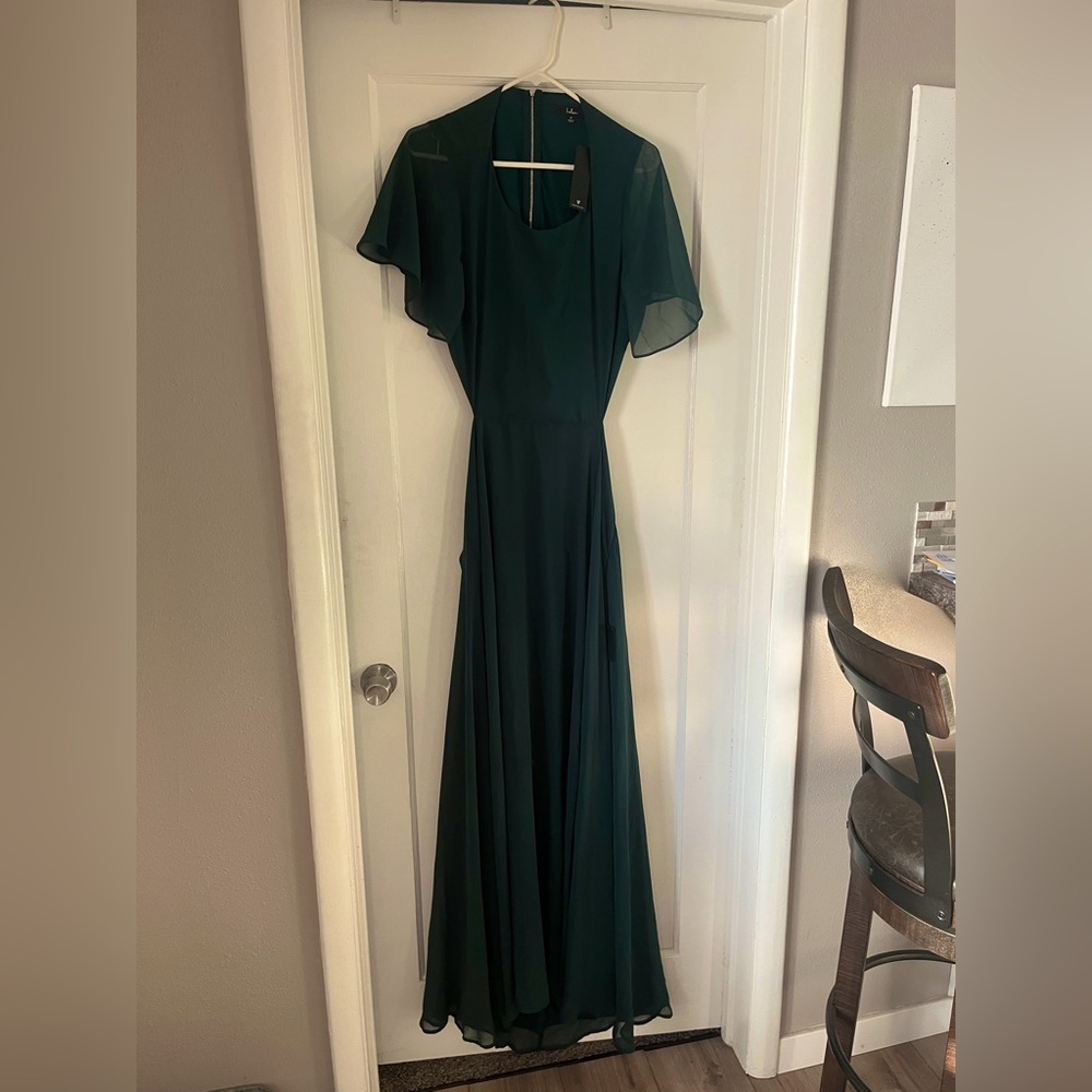 Lulu’s Emerald Green Cutout Maxi Dress